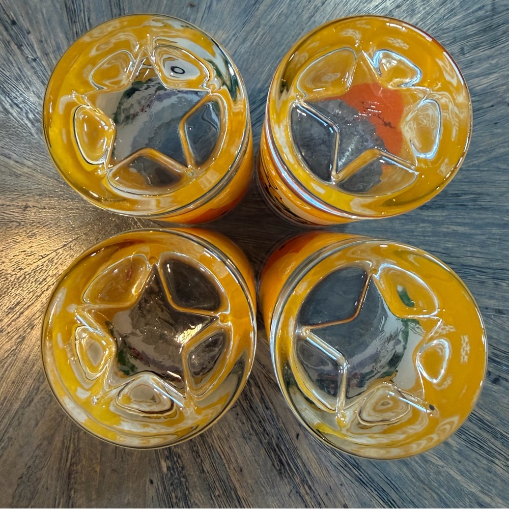Coca-Cola‎ Holiday Penguin Glasses Set of 4 w/ Star Bottom CRISA - Vintage - Picture 7 of 14